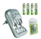 Carregador De Pilhas Recarregaveis AA AAA 9v Led 4 Pilha AAA