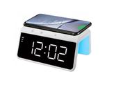 Carregador Duck Por Indução 3 Em 1 Com Relógio Elegante Leds
