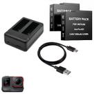Carregador Duplo + 2 Baterias 1800mAh para Insta360 Ace Pro