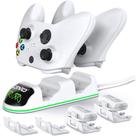 Carregador Duplo com Led + 2 Baterias Recarregáveis Compatível com Controle Xbox Series X/S Xbox One Elite