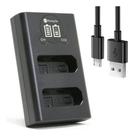 Carregador Duplo MemoryTec EN-EL14 USB-C compatível com Nikon D3100, D3200, D5100, D5200, D5300, D5500, D5600, P7000, P7100, P7700