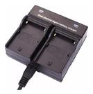Carregador Duplo P/ Bateria De Led Npf550 F570 Npf970 Sony