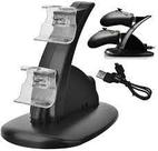 Carregador Duplo Para 2 Controle Compatível Com Xbox One Base suporte preto - kbc