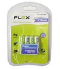 Carregador Extra Rapido P/ Pilhas e Baterias Recarregaveis AA/ AAA/9V Bivolt C/ 4 Pilhas AA REF: FX-C03/4P -FLEX
