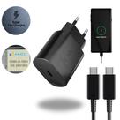 Carregador Fonte Turbo 45w Para Samsung Com Cabo Super Fast Preto
