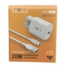 carregador inova tipo c 1 metro usb tipo c mais fonte de carregamento colorido carregador inova tipo c 1 metro usb tipo c mais fonte de carregamento colorido