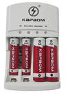 Carregador Kapbom a Com 4 Pilhas Recarregável Carregador Kapbom a Com 4 Pilhas Recarregável