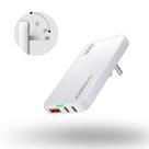 Carregador KWRNVO 30W GaN USB-C 2 portas USB-A Slim Flat