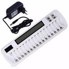 Carregador Lcd Smart Quick P/ 16 Pilhas Aa/aaa Bat 9V Carregador Lcd Smart Quick P/ 16 Pilhas Aa/aaa Bat 9V