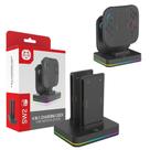 Carregador LED RGB Magnético Para Nintendo Switch 2 Joy-con 4 Controles Estação Base