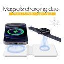Carregador Magsafe Duo Compatível com iPhone Watch e AirPods