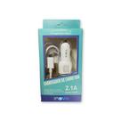 Carregador Para Celular De Carro Inova 2 Saida Usb Branco