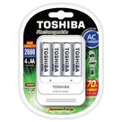 Carregador para pilha recarregável AA e AAA Toshiba - TNHC-6GAE4 Carregador para pilha recarregável AA e AAA Toshiba - TNHC-6GAE4