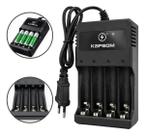 Carregador Pilhas Recarregáveis Aa/aaa 4 Slots Rápido Bivolt
