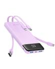 Carregador portátil Charmast 10000mAh Power Bank com cabos embutidos