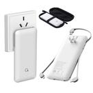 Carregador portátil da marca Q 10000mAh com cabos e plugues embutidos