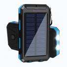 Carregador Portátil Power Bank Solar Usb Azul Resistente Carregador Portátil Power Bank Solar Usb Azul Resistente