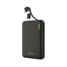 Carregador Portátil Universal com Cabo- Preto - 10000 mAh