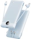 Carregador portátil VRURC 10000mAh com cabos e plugue integrados