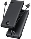 Carregador portátil VRURC 10000mAh com cabos e plugue integrados