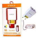 Carregador Rápido Agold CA283 TipoC 4.1A 2 USB Premium