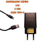 Carregador Rápido Agold CA283 TipoC 4.1A 2 USB Premium