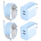 Carregador rápido Auorld 20W de porta dupla USB C para telefone 16 15 Pro Max