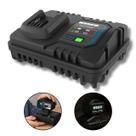 Carregador Rápido Bateria Wesco 4Ah 18v Bivolt Inteligente Indicador De Carga Led Ferramentas