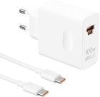Carregador Rápido de parede Original HUAWEI Superpower máx. 100W Porta 2 em 1 USB A e USB C Bivolt 110V 220V.