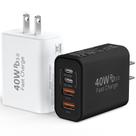 Carregador rápido de parede USB C, 40 W, 4 portas, adaptador de alimentação PD tipo C