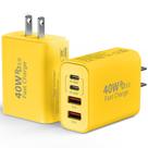 Carregador rápido de parede USB C, 40 W, 4 portas, adaptador de alimentação PD tipo C