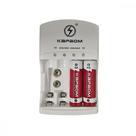 Carregador Rápido de Pilhas Kapbom com LED e Auto Stop + 2 Pilhas AA Recarregáveis Carregador Rápido de Pilhas Kapbom com LED e Auto Stop + 2 Pilhas AA Recarregáveis