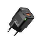 Carregador Rápido Duplo USB-C+A 30W PD GaN QC 4.0 Rocoren