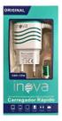 Carregador Rápido Inova 2 USBs X V8 5.1a C/ Cabo 1.20m AL-9006-V8 Carregador Rápido Inova 2 USBs X V8 5.1a C/ Cabo 1.20m AL-9006-V8