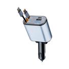 Carregador Rápido Para Carro 180W 5-em-1 USB Tipo-C Retrátil Para Telefones IOS E Android Com Luz Carregador Rápido Para Carro 180W 5-em-1 USB Tipo-C Retrátil Para Telefones IOS E Android Com Luz