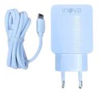 Carregador rápido type c tc 18w branco inova car g 9054 c