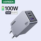 Carregador rápido UGREEN Nexode Pro 100W USB C GaN multiplugue