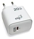 Carregador Rápido Universal De Parede Elg Wcpd Usb-c 20w