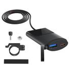 Carregador Rápido USB 30W para Motocicleta - PD, QC3.0, Type-C, IP67 à Prova d'Água (12V-24V)