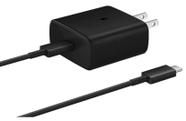 Carregador Samsung 45W USB-C de carregamento super rápido de parede preto