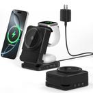 Carregador sem fio 3 em 1 Freefish dobrável magnético de 15 W