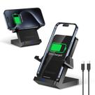 Carregador sem fio EagleQueen 15W com suporte de carregamento rápido preto Carregador sem fio EagleQueen 15W com suporte de carregamento rápido preto