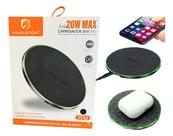 Carregador Sem Fio Indução Max 20w Para Celular Rápida Ys10 Preto