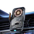 Carregador sem fio para carro XYAJUANG 15W transparente com fixação automática
