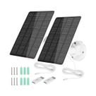 Carregador Solar À Prova d'Água De 5W Para Câmera Com Porta Micro USB Ou USB-C 360 graus Painel Solar