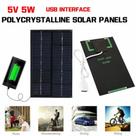 Carregador Solar Portátil 5w Com Porta Usb Monocristalina