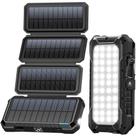 Carregador solar Power Bank BLAVOR 20000mAh com 4 painéis