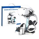 Carregador Suporte Dock Led Para 4 Controle Oculos Playstation 5 PS VR2 Sense