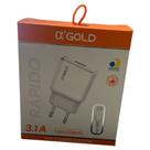 Carregador Tipo C Turbo 3.1a A'gold CA43-3 Branco ORIGINAL