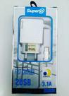 Carregador tipo c turbo fast charger 3.1a - SUPER@